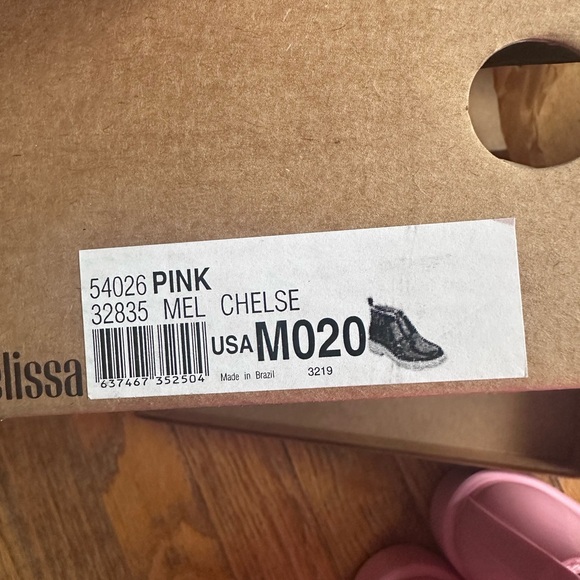 Mini Melissa Pink Chelsea bootie girls size 2 - Picture 8 of 9